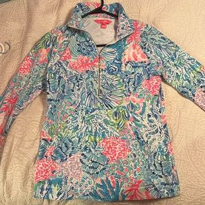 LILY PULITZER XS QUARTER ZIP JACKET
